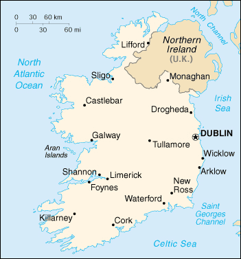 irska mapa Mapa Irska irska mapa