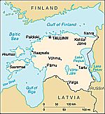 Klikni na obrázek pro větší mapu Estonska!