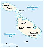 Klikni na obrázek pro větší mapu Malty!