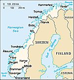 Klikni na obrázek pro větší mapu Norska!