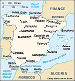 Klikni na obrázek pro větší mapu Španělska!